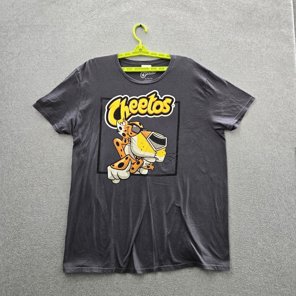 Cheetos‎ Men Shirt XL Gray Graphic Mascot Logo Short Sleeve